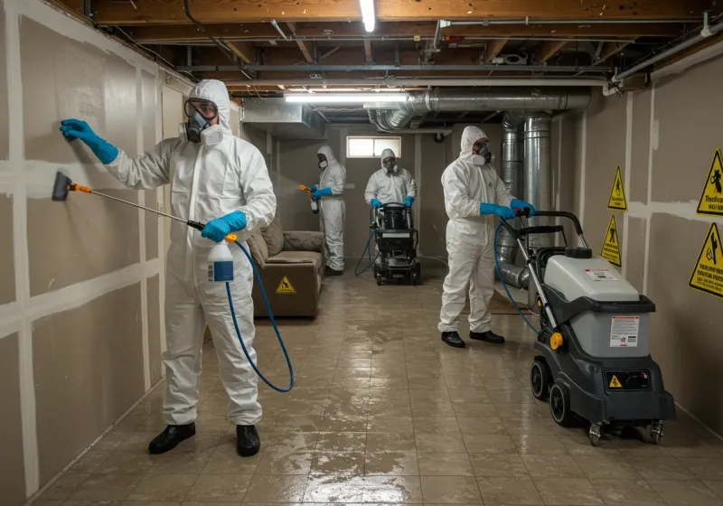 Basement Moisture Removal and Structural Drying process in Ephraim, UT